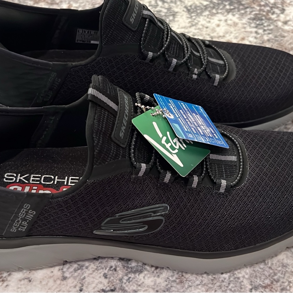 Skechers Black and Gray Sneakers with Air-Cooled Memory Foam